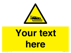 Custom warning grounding narrow boat on lock cill